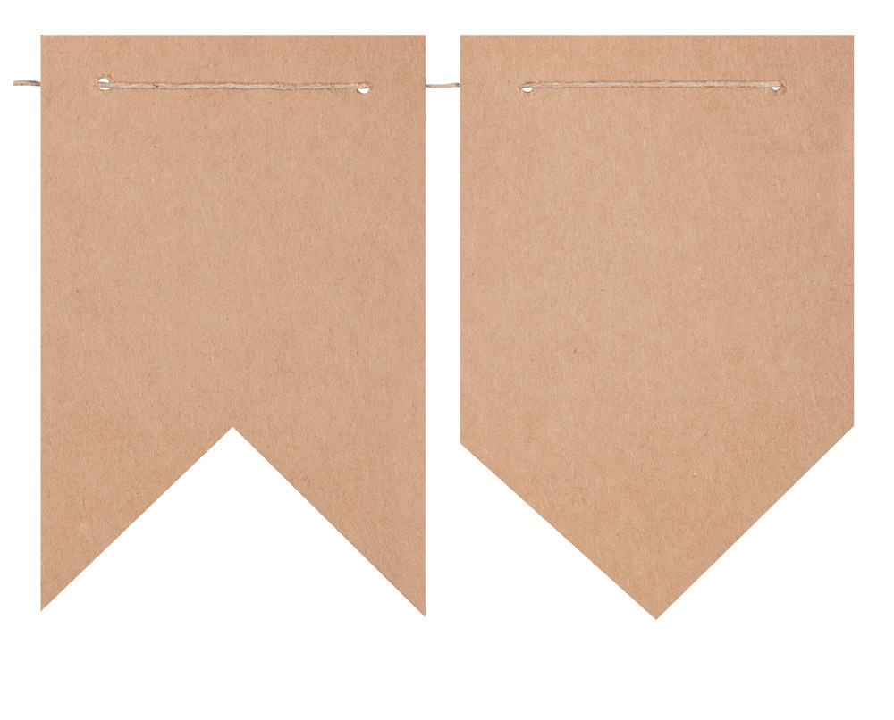 Kraft Paper Bunting 13 Flags 10pk