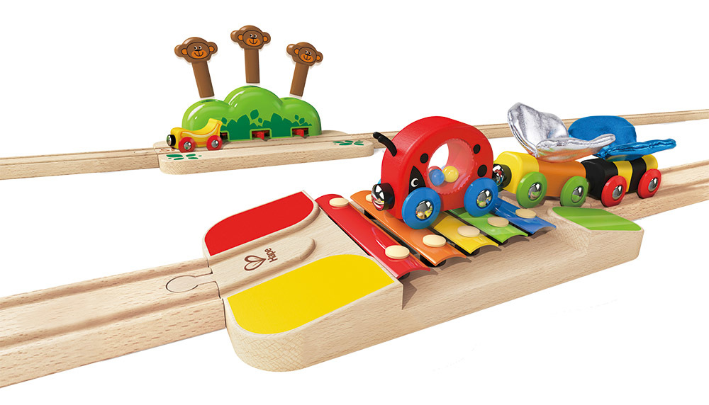 Hape Music & Monkeys Railway Set 19pcs