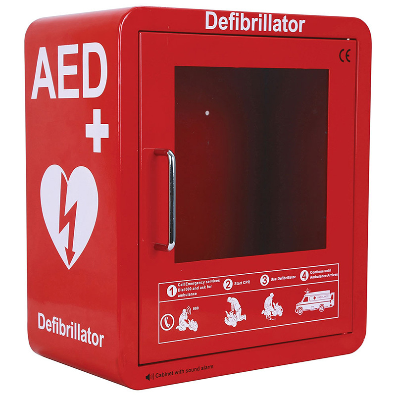 AED/Defibrillator Alarmed Wall Red
