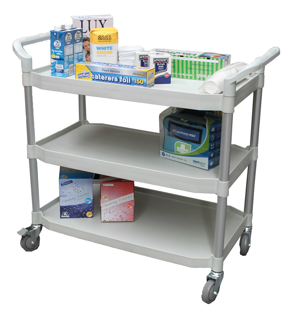 Multi Purpose Plastic Trolley Heavy Duty Grey