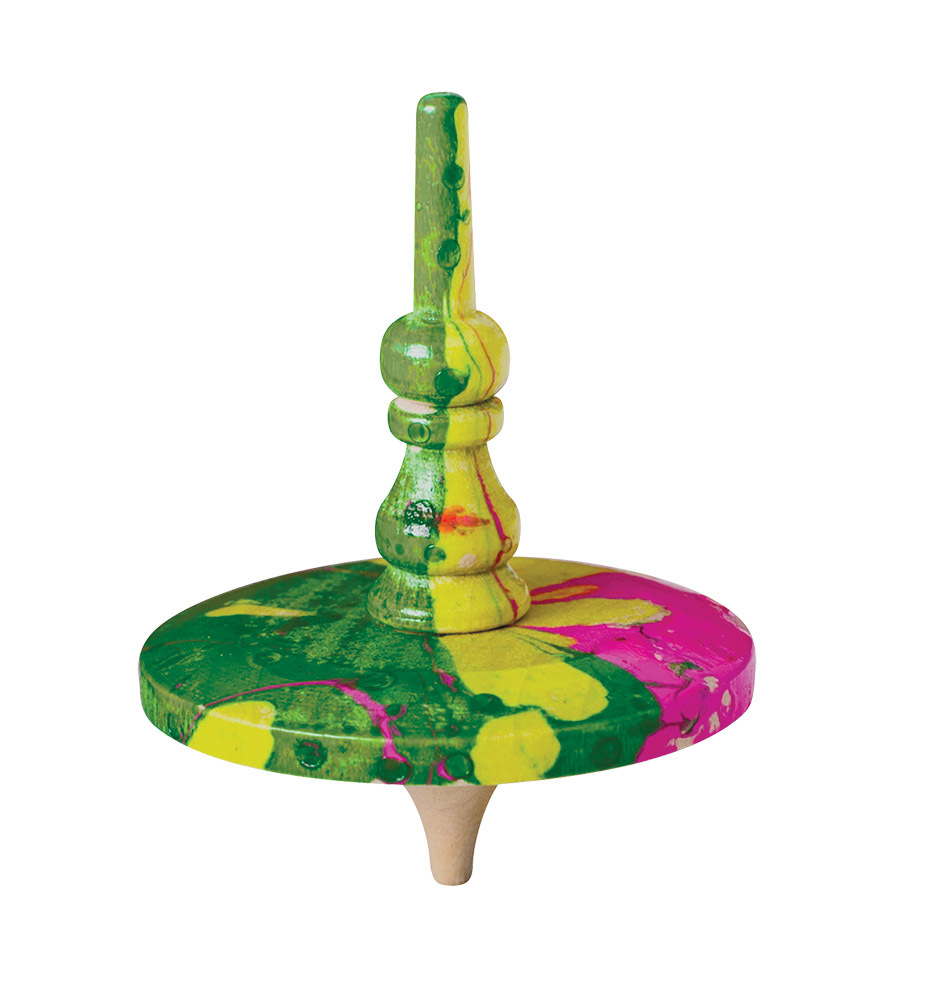 Wooden Spinning Top 10pk