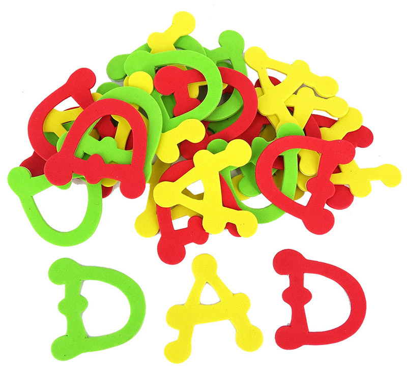 *>Foam Shapes 'DAD' Letters 30pcs