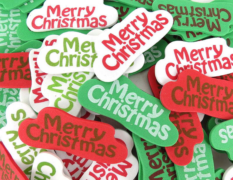 >Foam Printed Stickers - Merry Christmas 80pcs