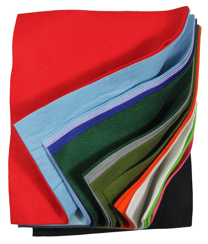 Wool Felt Sheets Assorted 24pk