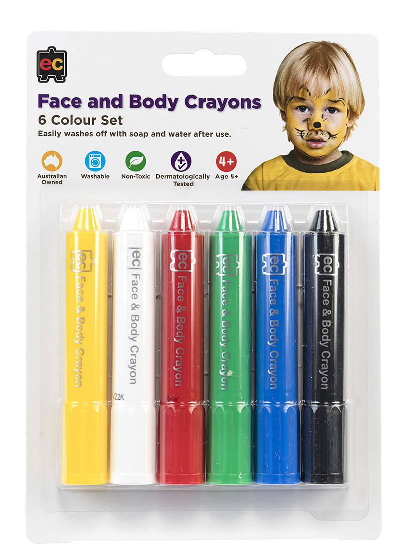 EC Face & Body Crayons Basic Colours Set of 6