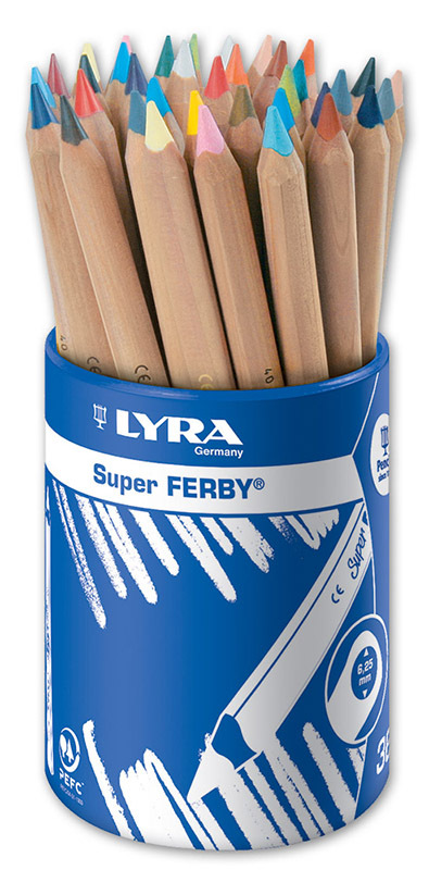 Lyra Super Ferby Triangular Colour Pencils - 36pk Tub