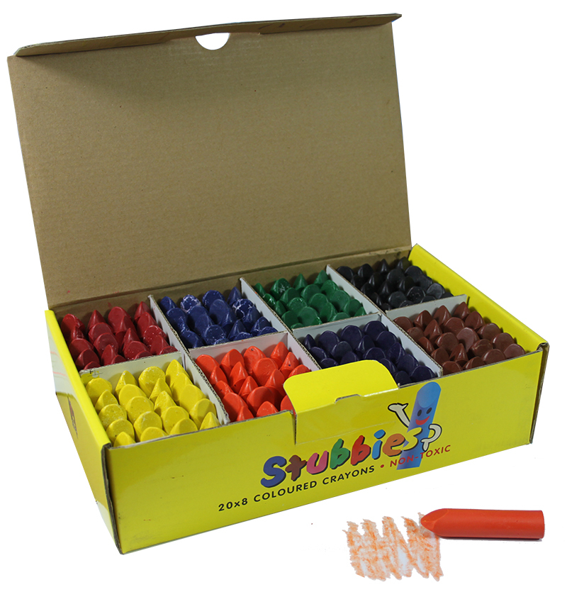EC Stubbies Crayons Assorted Colours - 160pk