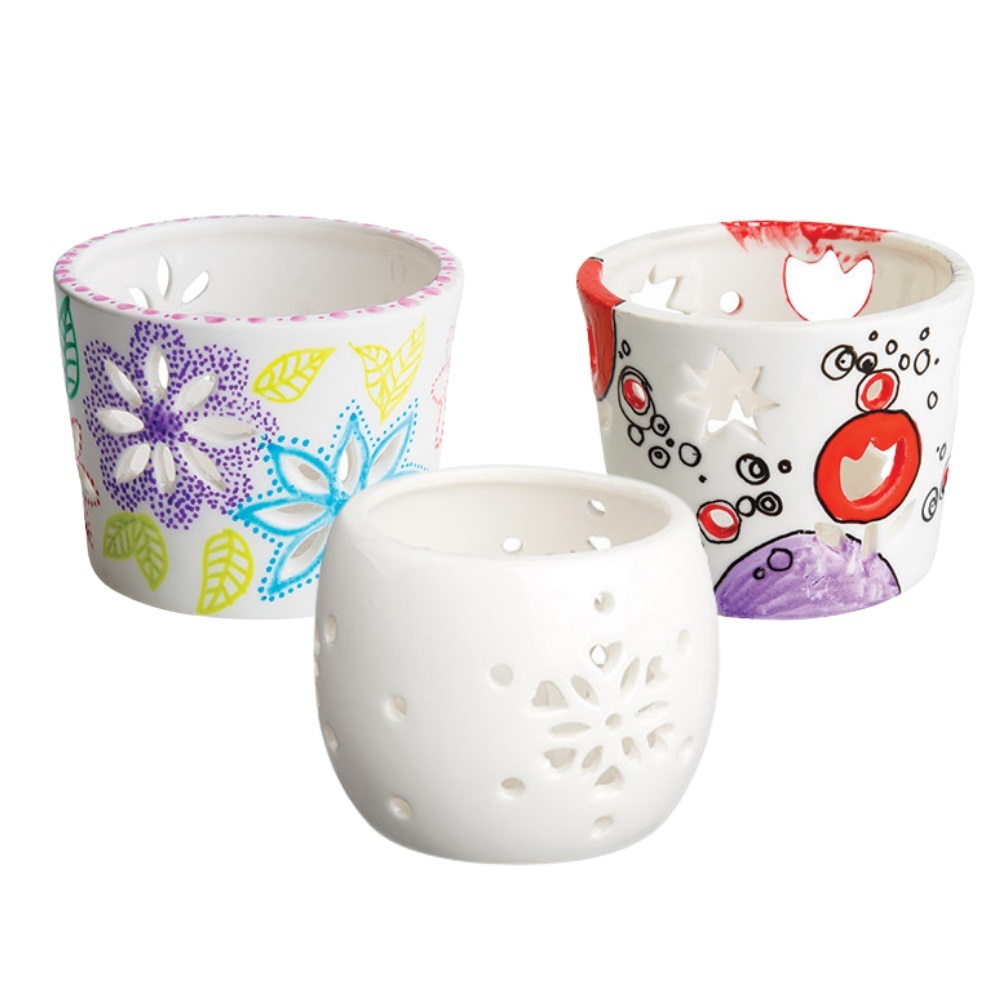 Porcelain/Ceramic - Tea Light Holders 3pk