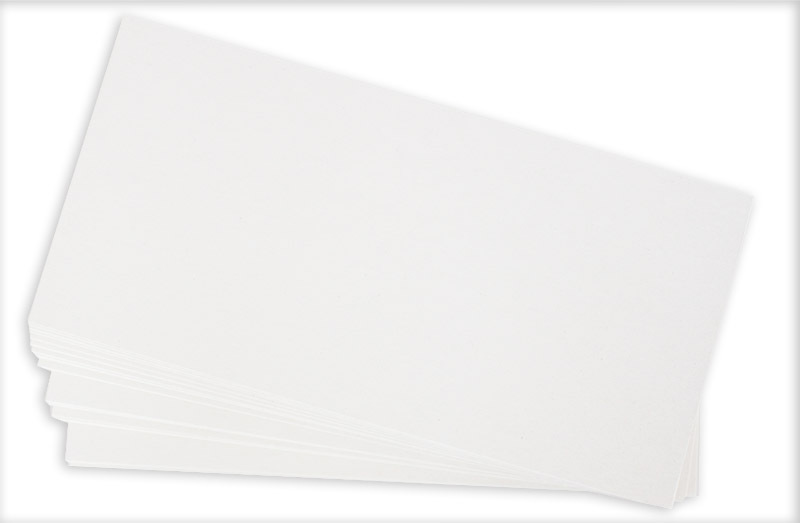White Cardboard Flash Cards 400gsm - 203 x 102mm 100pk