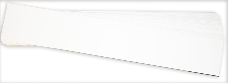 White Cardboard Sentence Strips 400gsm - 610 x 102mm 100pk