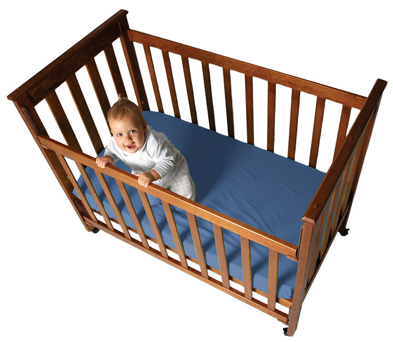 Fitted Bottom Cot Sheet (Nombre Cot Size) Blue