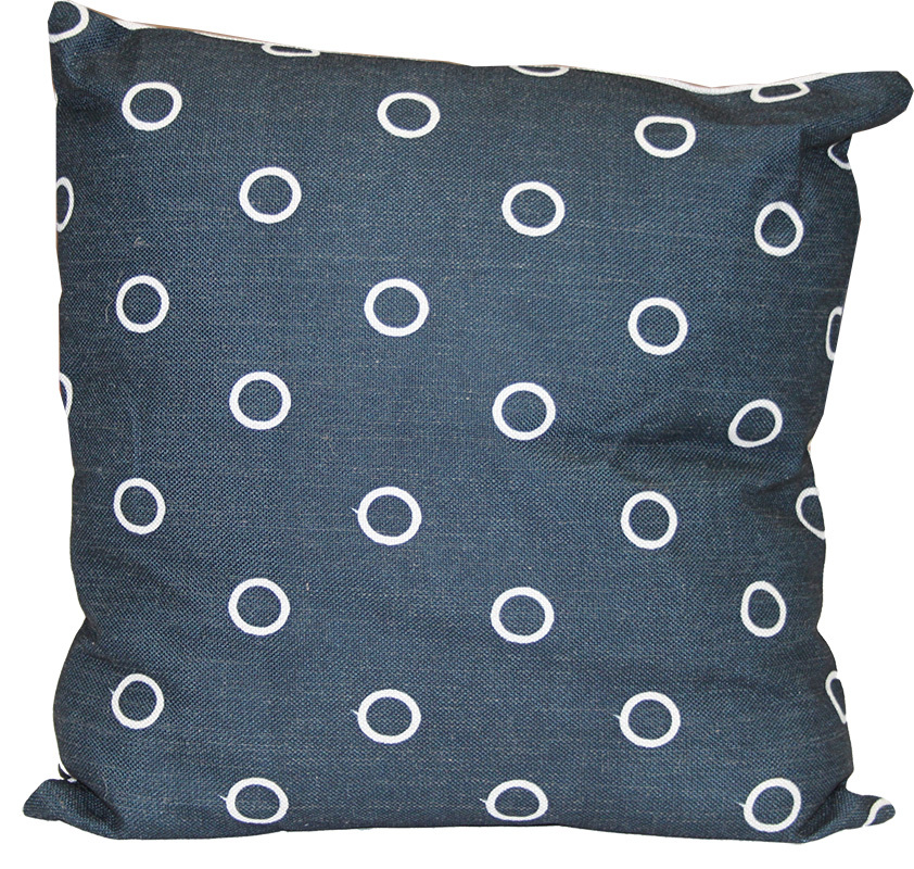 Indoor Linen & Cotton Cushion - Square Navy Blue