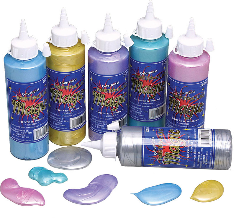 Metallic Magic Poster Paint 500ml Set of 6