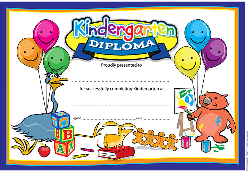 Kindergarten Diploma Certificate - 35pk