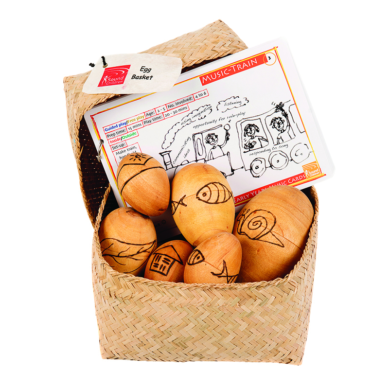 Multicultural Egg Shaker Basket - Set of 12