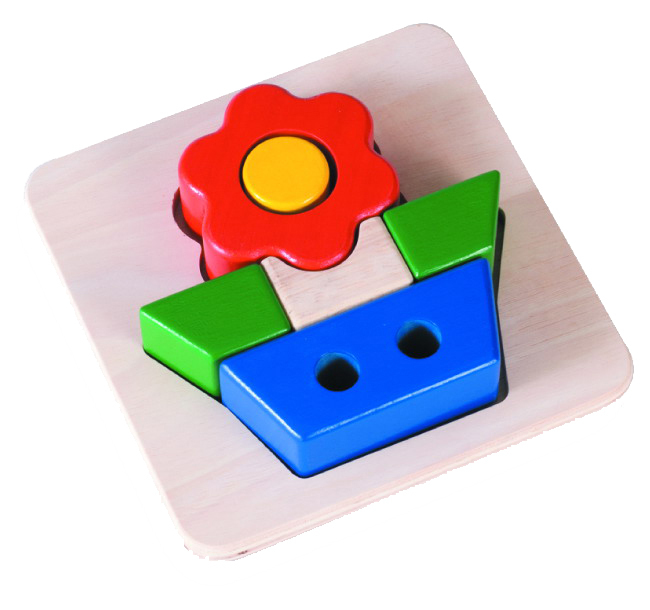 *Blue Ribbon Chunky 3D Tray Puzzle - Flower
