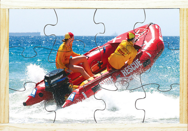 Emergency Services Puzzle - Life Savers In Rubber Duckie 12pcs