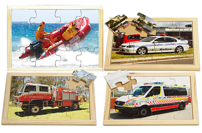 Emergency Services Puzzle - Set of 4