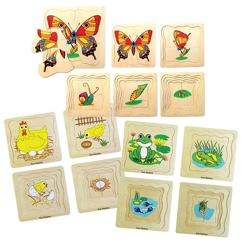 Layered Life Cycle Puzzles - Set of 3
