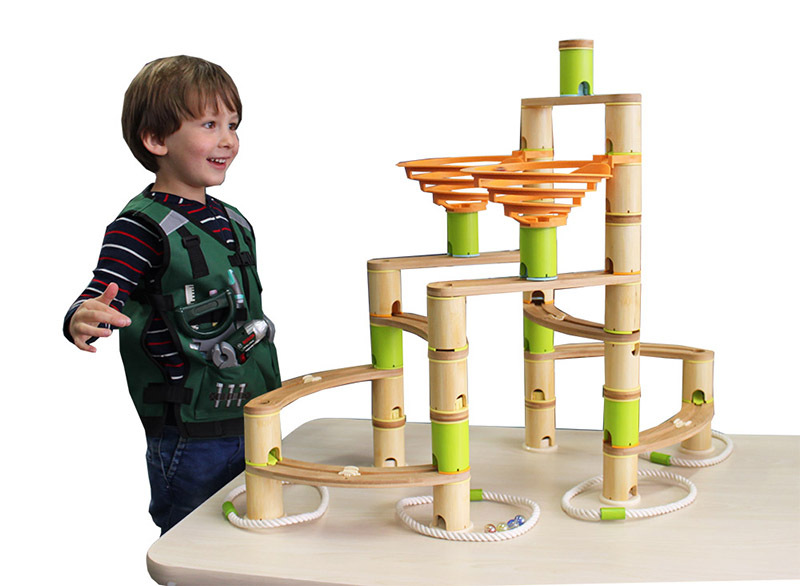 Jumbo Bamboo Marble Run 138pcs