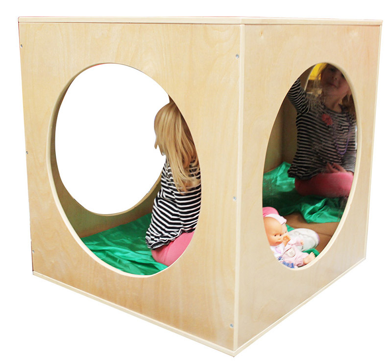Billy Kidz Wooden Playhouse Cube with Mirrors & Cushion