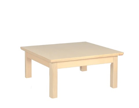*Elegance Beechwood Table With HPL Top - Square 60x60x36cmH