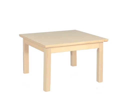 *Elegance Beechwood Table With HPL Top - Square 60x60x40cmH