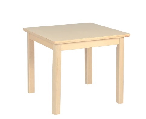 *Elegance Beechwood Table With HPL Top - Square 60x60x46cmH