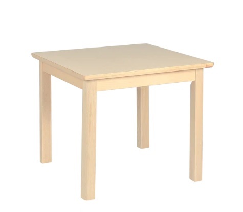 *Elegance Beechwood Table With HPL Top - Square 60x60x53cmH