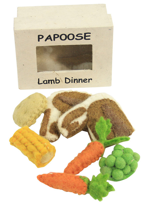 Papoose Felt Lamb Dinner - 7pcs