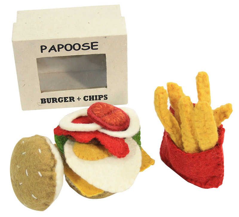 Papoose Felt Burger & Chips - 18pcs