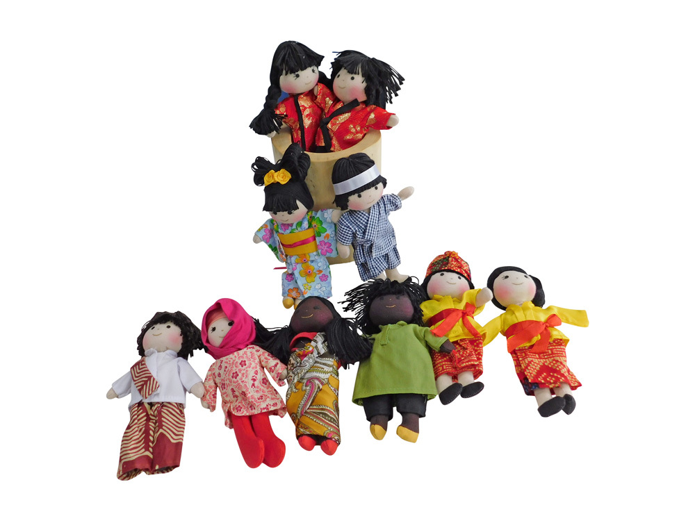 Cultural Boy & Girl Mini Dolls 16cm Set of 10 Dolls