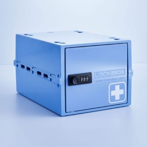 Lockabox Medication Storage Box - Blue