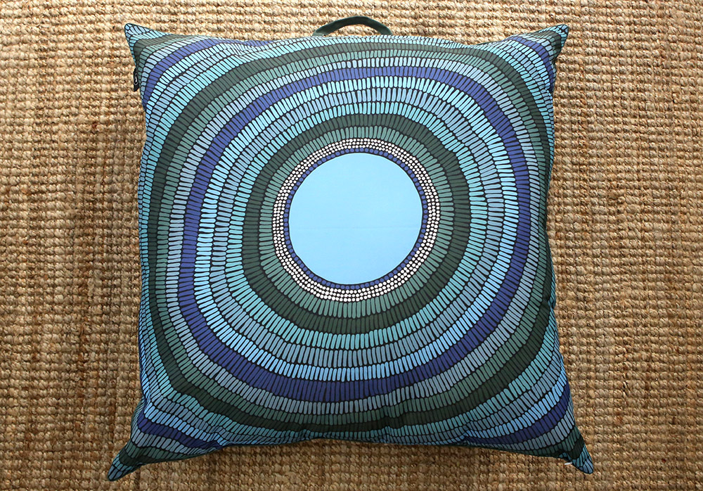 EMRO Indigenous Designed Outdoor Cushion with Insert - Gulpaga Waterhole 1x1m