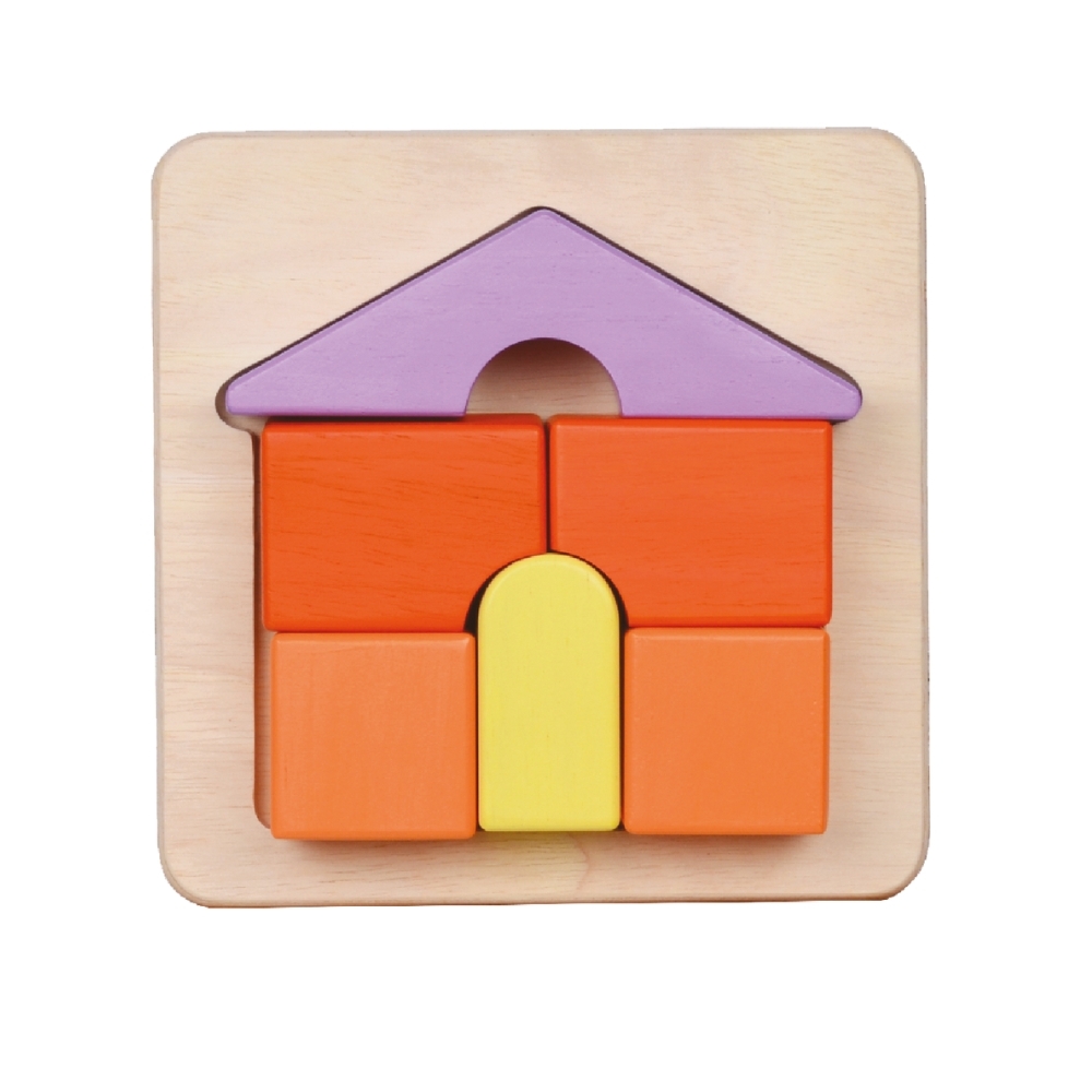 Blue Ribbon Chunky Pastel 3D Tray Puzzle - House