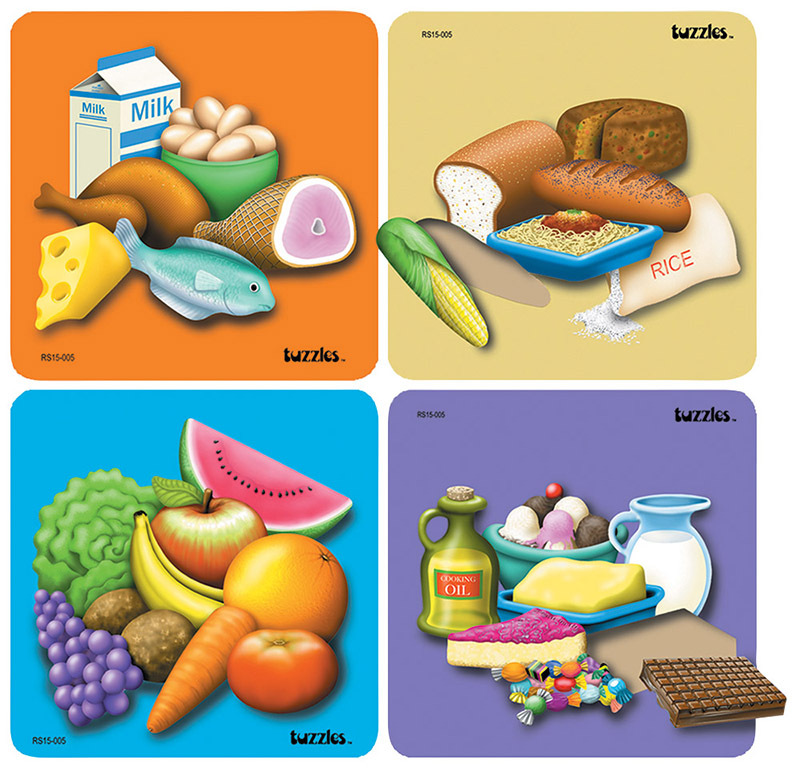 Tuzzles Good Food Guide Raised Puzzles - Set of 4