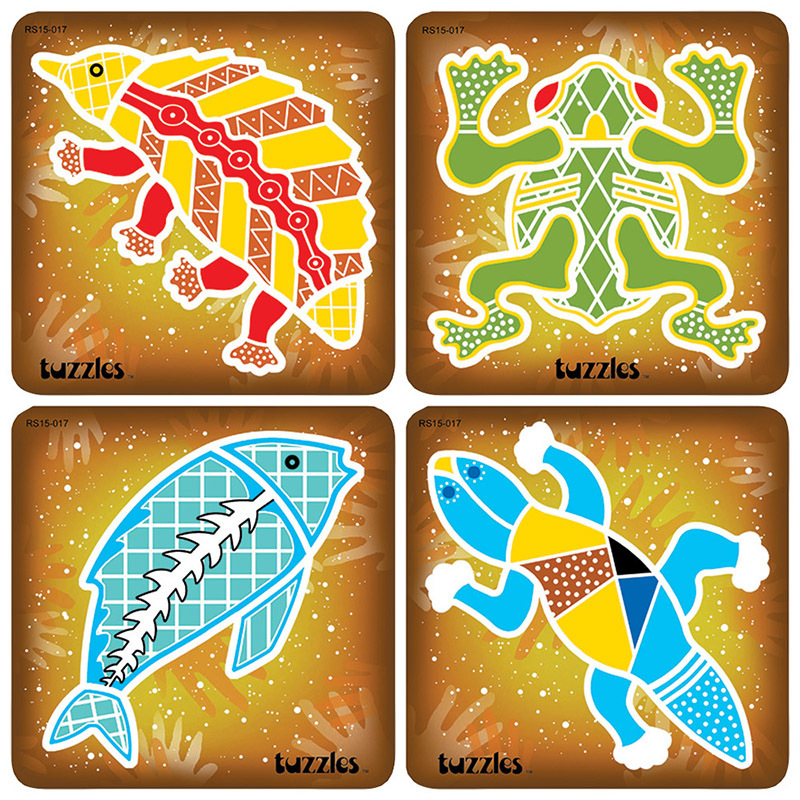 Tuzzles Aboriginal Art Puzzles - Set of 4