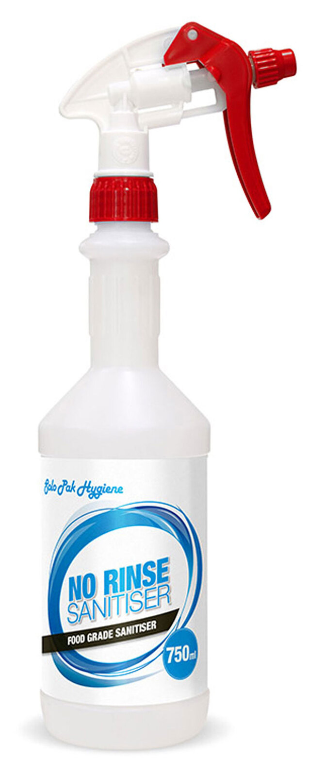 Solo Pak No Rinse Sanitiser - Empty 750ml Labelled Spray Bottle