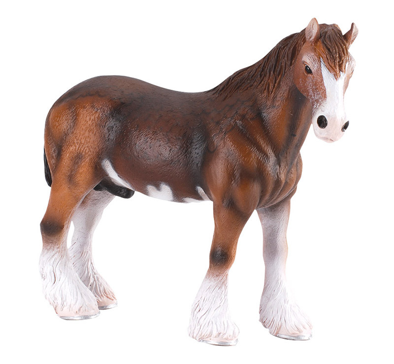 CollectA Horse Life Replica - Clydesdale Foal Brown 10.5 x 9.5cmH