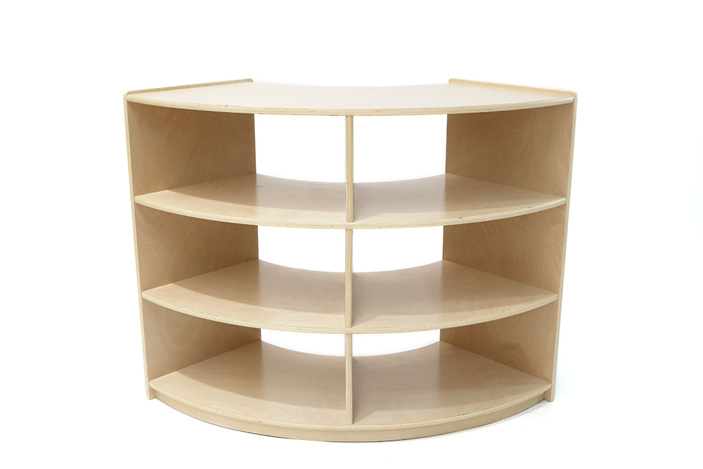 Billy Kidz Birch 3 Shelf Curved Cabinet (90 degree) - 80cmH
