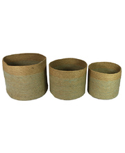 *SPECIAL: Natural Stacking Jute Baskets - Set of 3 - Mist Weave