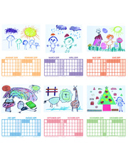 Bellbird Large Calendar 6 Page Set 350x500mm - Bound with Front & Back Cover