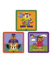 *SPECIAL: Clearance - Lacing Cards - Pack of 3 Clown/Kite/Soldier