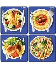 Tuzzles International Food Plates Raised Puzzles - Set of 4