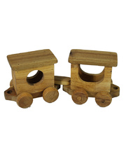 *SPECIAL: Natural Lichee Train Carriages 2pcs - 32 x 10 x 13cmH