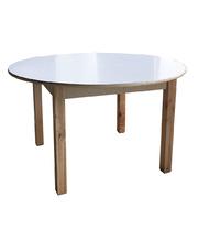 Billy Kidz Birch & White Laminate Table Round 900 x 900mm - 50cmH