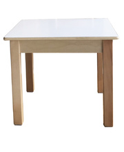 Billy Kidz Birch & White Laminate Table Square 600 x 600mm - 45cmH