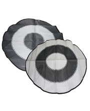 *SPECIAL: Recycled Small Mat Aboriginal Design - "Country" Charcoal/Grey