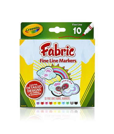 Crayola Fabric Markers - Fine Line 10pk