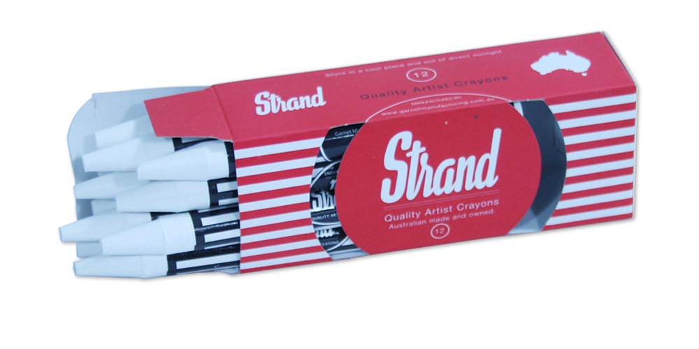 Strand Crayons - White 12pk